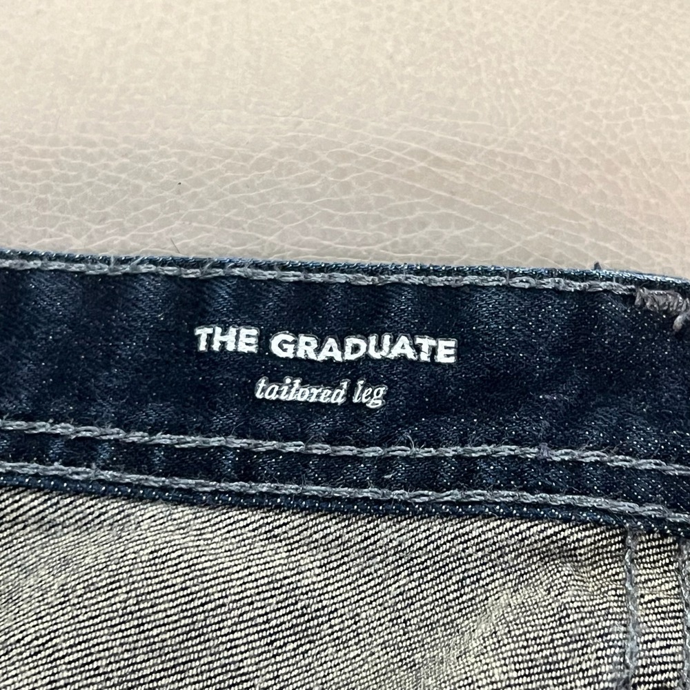 AG Jean Indigo Men 36x34 Stretch Dark Wash Straight Leg Y2K Skate Minimalist4710 - Picture 4 of 12